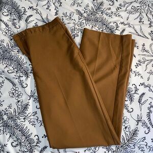 Brown business flare pants wide leg